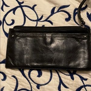 Hobo wristlet in black.